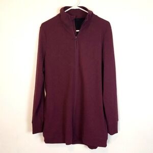 Purple Long Zippered Sweatshirt